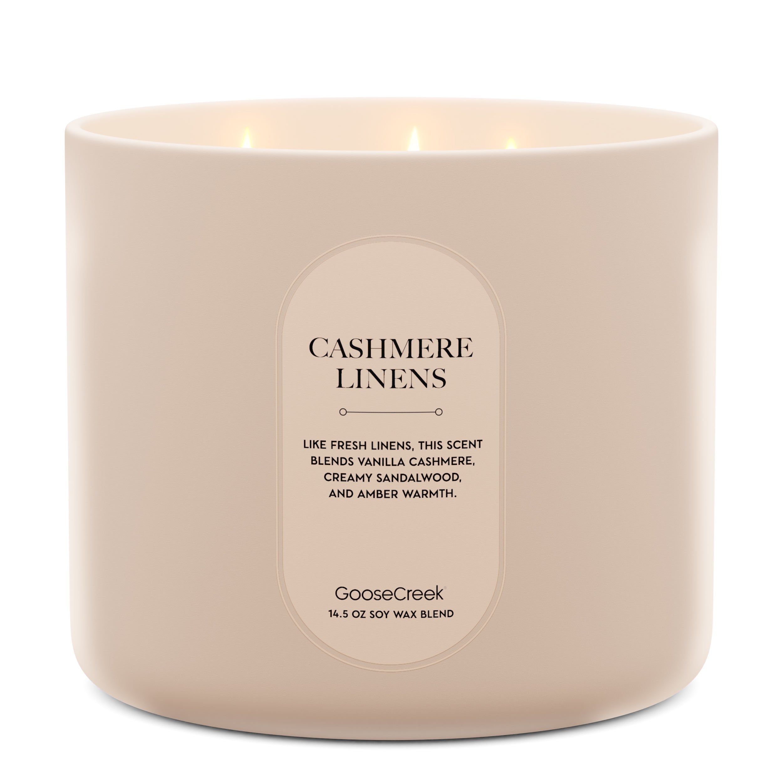 Cashmere Linens High Intensity 3-Wick 14.5oz Candle