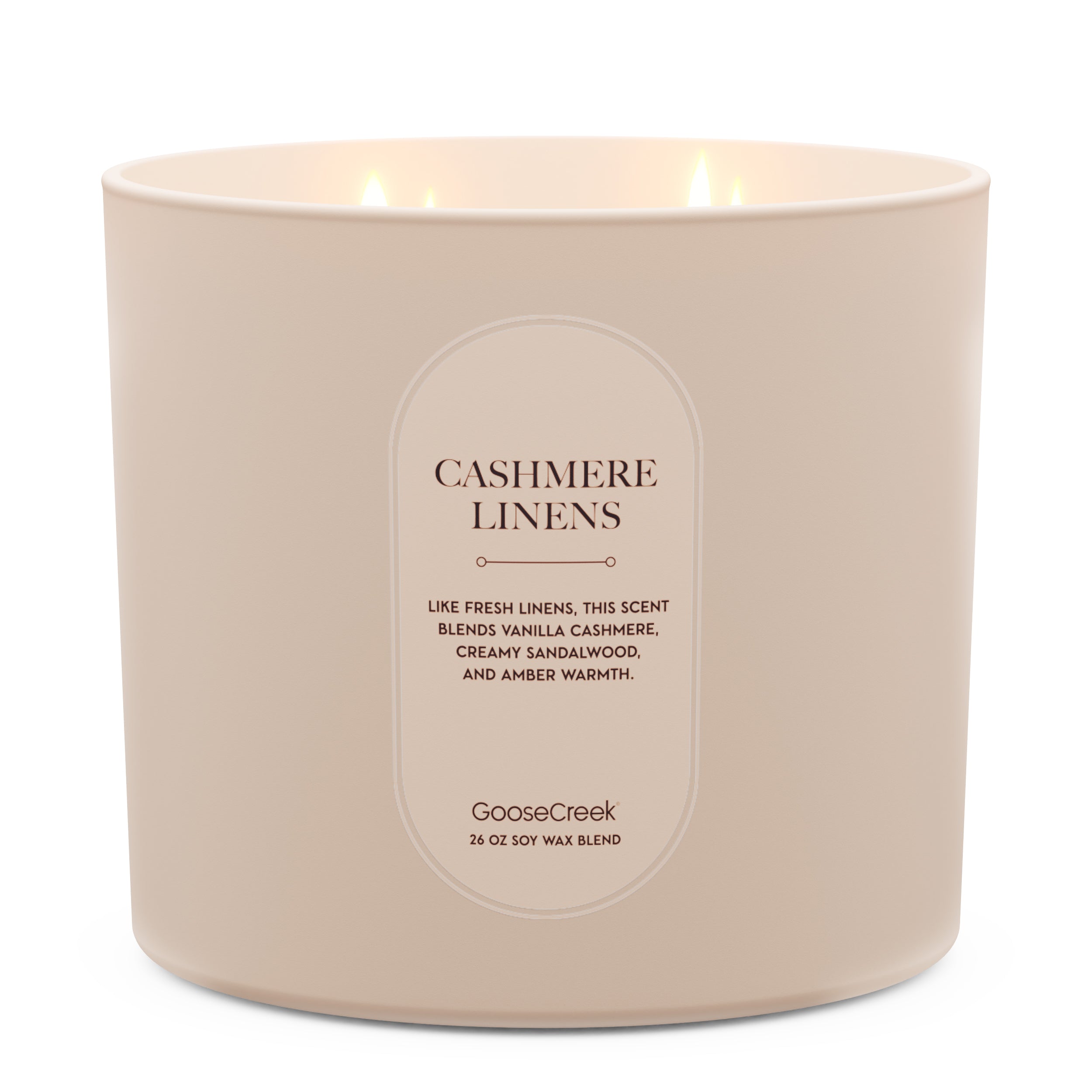 Cashmere Linens High Intensity 4-Wick 26oz Candle